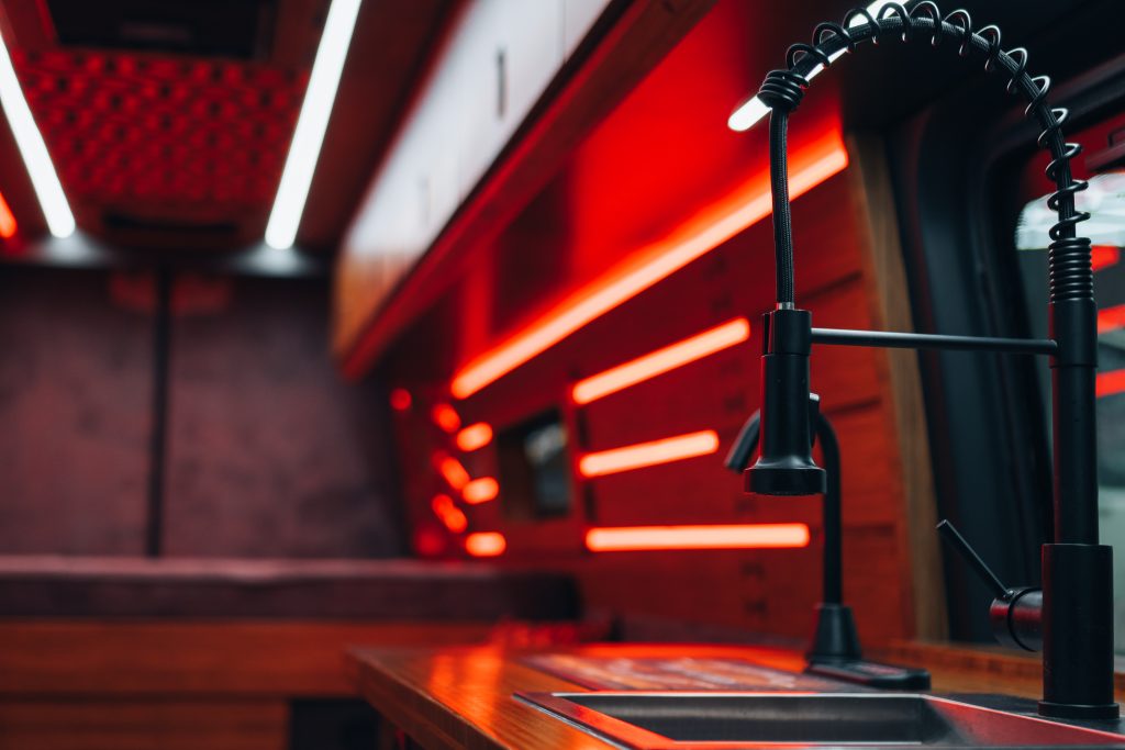inside luxury converted van